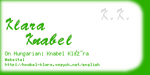 klara knabel business card
